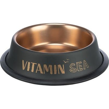 Trixie Be nordic voer waterbak rvs rubber zwart brons