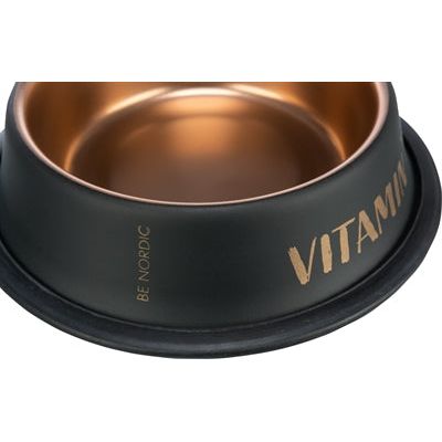 Load image into Gallery viewer, Trixie Be nordic voer waterbak rvs rubber zwart brons
