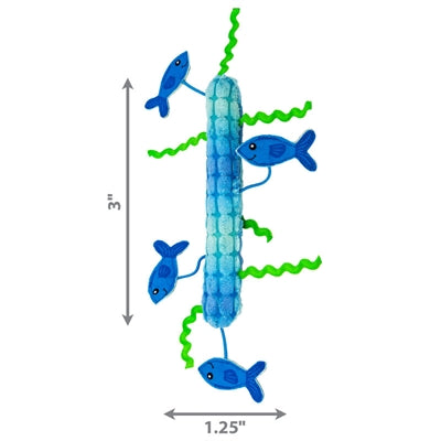 Kong Kickeroo stickeroo met kreukgeluid en catnip blauw