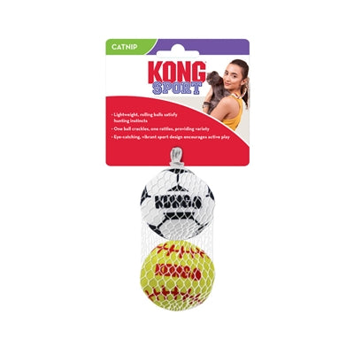 Load image into Gallery viewer, Kong Cat sport balls met catnip assorti
