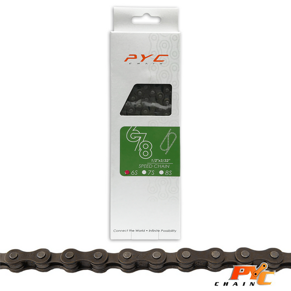 PYC Chain ketting 6 speed 1 2 x 3 32 Inch-116L-7.8 mm