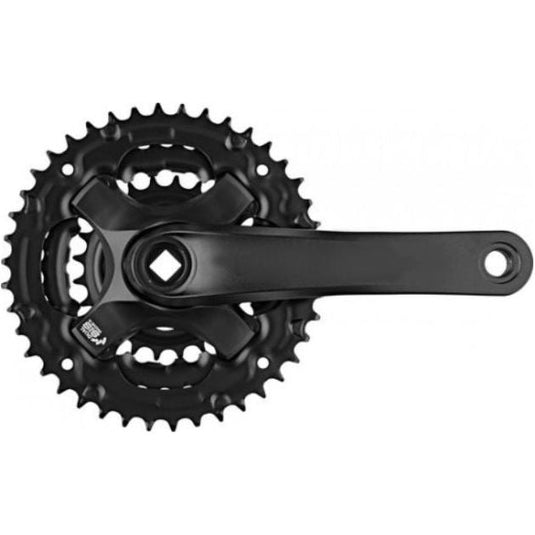 Crankset 175 mm triple 42 32 22 t mat zwart 4 mm