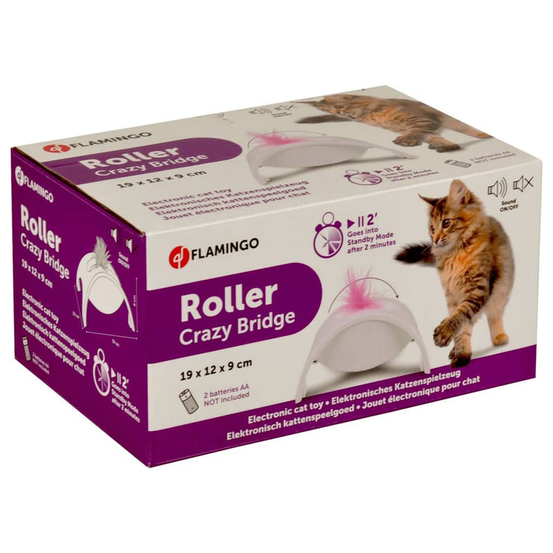Load image into Gallery viewer, FLAMINGO FLAMINGO Kattenrolspeelgoed Crazy Bridge 19x12x9 cm wit

