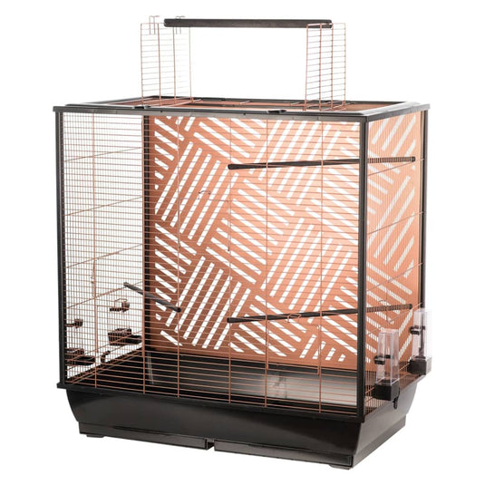 FLAMINGO FLAMINGO Grasparkietenkooi Siri 78x48x81,5-100 cm koperkleurig