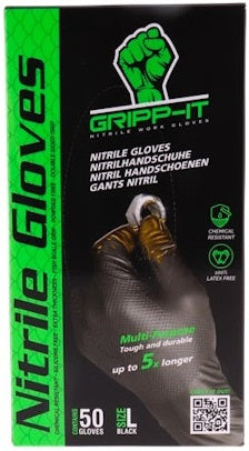 Handschoenen GRIPP-IT Nitril L - doos à 50 stuks - zwart