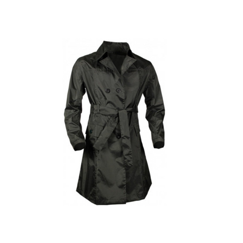 Greenlands Regenmantel Dames, Maat XL. Zwart, met afneembare capuchon, 2 zakken, + draagtasje
