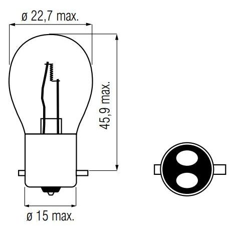 Lamp 12V-20 20W BAX15D