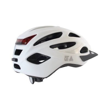 Qtcycletech Qt cycle tech helm urban 52-58 cm mat wit led verlichting 2810372