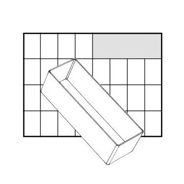 Raaco inzet box, afm a8-2, h: 47 mm, afm 157x55 mm, 1 stuk