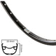 Ryde Velg rival 23 28 inch (622) zwart disc 32 gaats enkel gebust