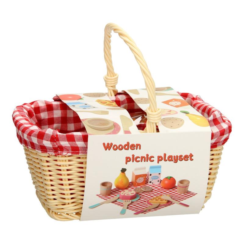 Load image into Gallery viewer, Pic Houten Picknickset in Draagmand
