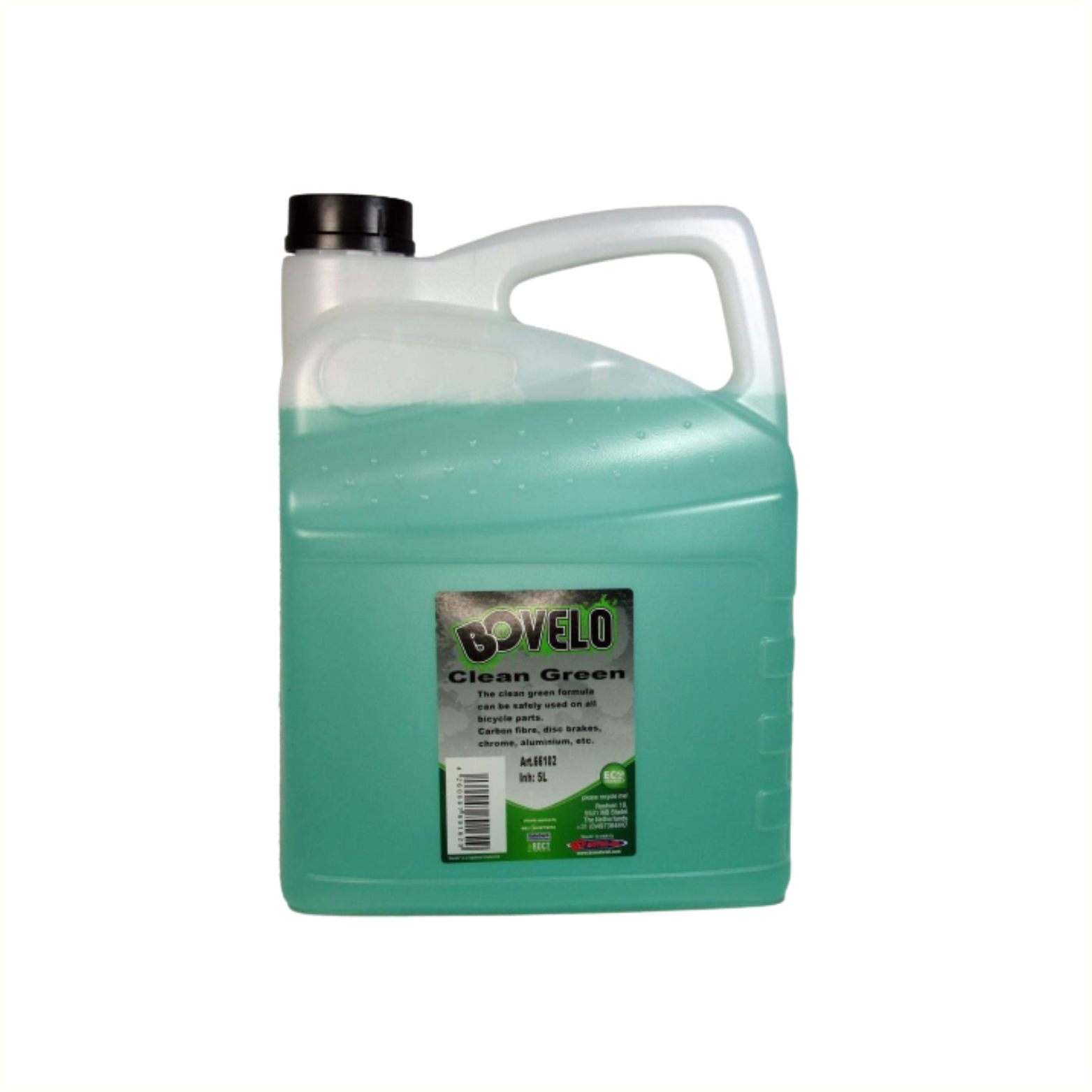 BOVelo Clean Green 5L, reinigingsmiddel geschikt voor het schoonmaken ontvetten van diverse delen