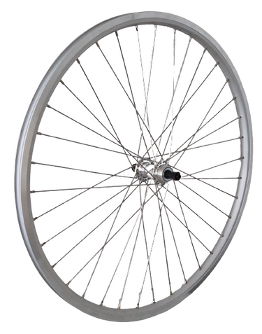 Kgs achterwiel 28 inch (622) velg zilver freewheel uitval