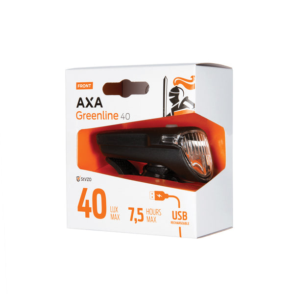 AXA koplamp Greenline 40 USB 40 lux on off