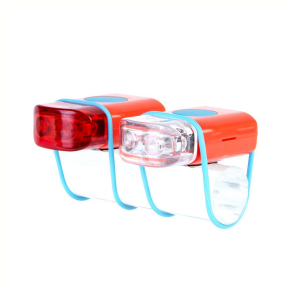 IKZI-Light LED set voor+achter elastiek bev. Stripties rood