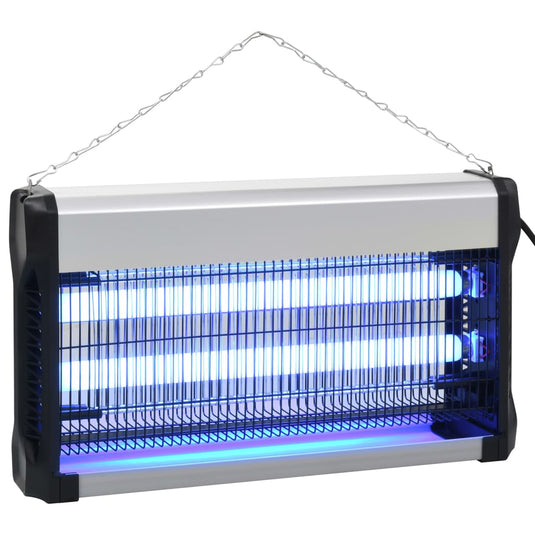 VidaXL Vliegendoder 30 W aluminium zwart