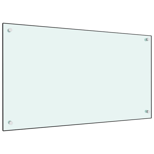 VidaXL Spatscherm keuken 90x50 cm gehard glas wit