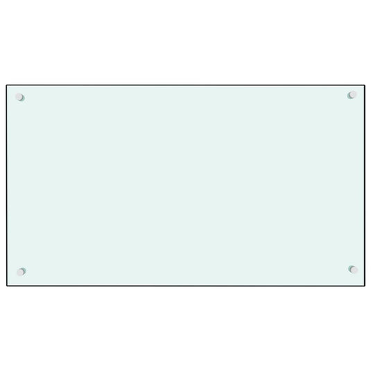 VidaXL Spatscherm keuken 90x50 cm gehard glas wit