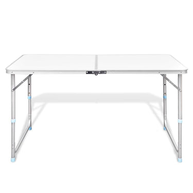 VidaXL Campingtafel inklapbaar en verstelbaar 120x60 cm aluminium