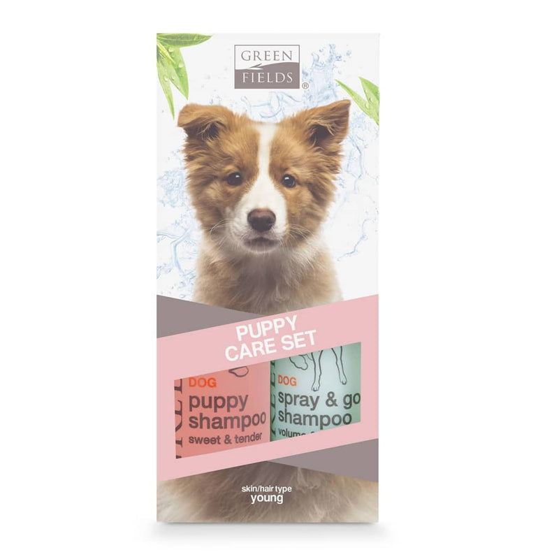 Load image into Gallery viewer, Greenfields Greenfields Puppyverzorgingsset shampoo en spray 2 x 250 ml

