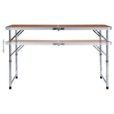 VidaXL Campingtafel inklapbaar 120x60 cm aluminium