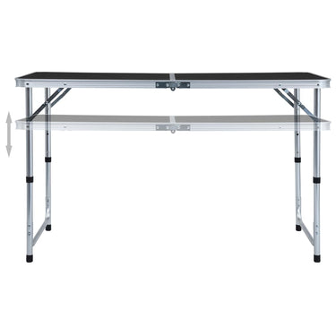 VidaXL Campingtafel inklapbaar 120x60 cm aluminium grijs