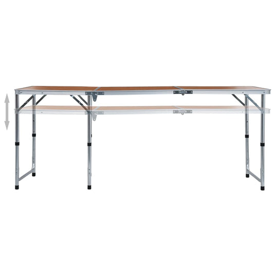 VidaXL Campingtafel inklapbaar 180x60 cm aluminium