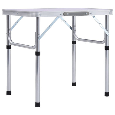 VidaXL Campingtafel inklapbaar 60x45 cm aluminium wit