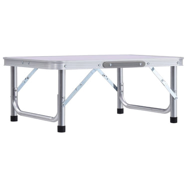 VidaXL Campingtafel inklapbaar 60x45 cm aluminium wit