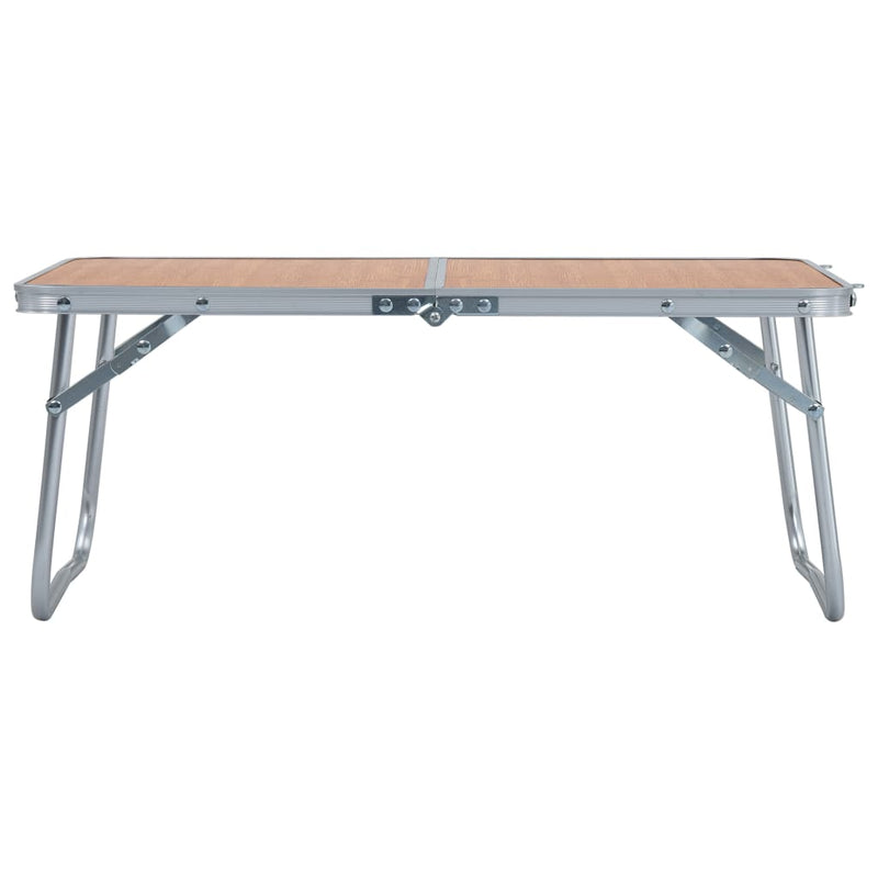 Load image into Gallery viewer, VidaXL Campingtafel inklapbaar 60x40 cm aluminium bruin
