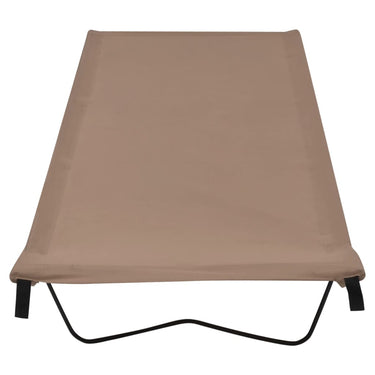 VidaXL Campingbed 180x60x19 cm oxford stof en staal taupe
