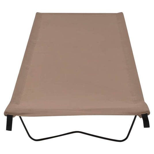 VidaXL Campingbedden 2 st 180x60x19 cm oxford stof en staal taupe