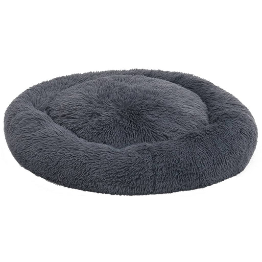 VidaXL Honden- kattenkussen wasbaar 90x90x16 cm pluche donkergrijs