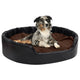 VidaXL Hondenmand 99x89x21 cm pluche en kunstleer zwart en bruin