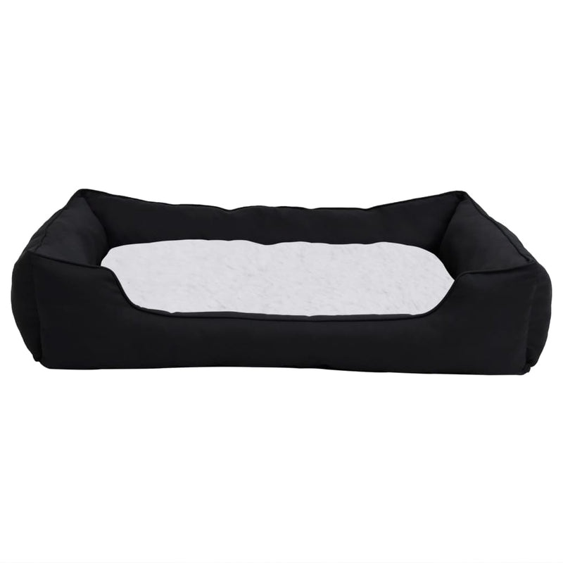 Load image into Gallery viewer, VidaXL Hondenmand linnen-look 85,5x70x23 cm fleece zwart en wit
