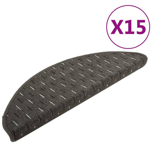 VidaXL Trapmatten 15 st 56x17x3 cm antracietkleurig