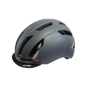 Qt cycle tech helm led inmold urban flux mat d grijs 52-58 cm 2810388
