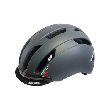 Qt cycle tech helm led inmold urban flux mat d grijs 52-58 cm 2810388