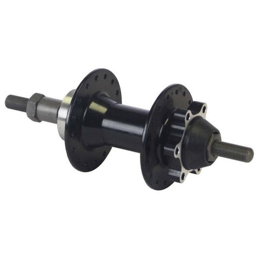 Dwo Achternaaf disc 6-bout vaste as freewheel zwart