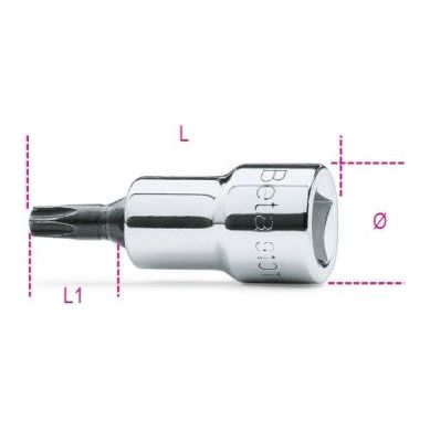 Beta 910tx schroevendraaierdopsleutel t25 torx 3 8