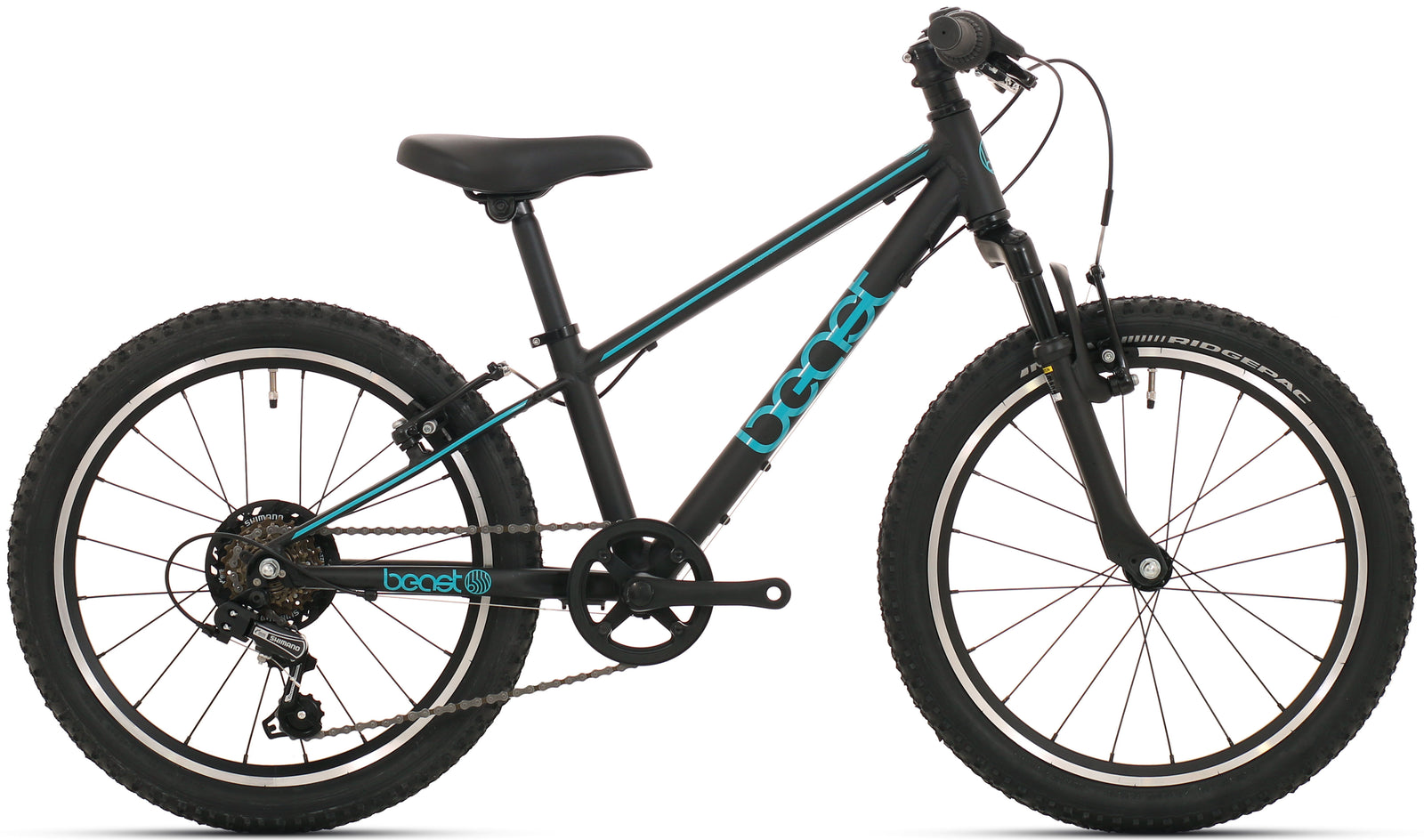 Beast 20 inch atb fiets alu 6v v-brake mat zwart groen