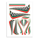 Stickerset Italiaanse finishvlag