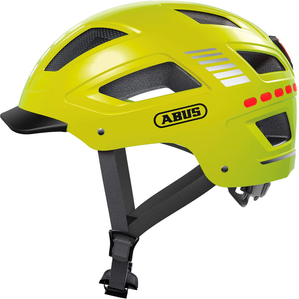 Abus helm Hyban 2.0 LED signal Geel M 52-58cm