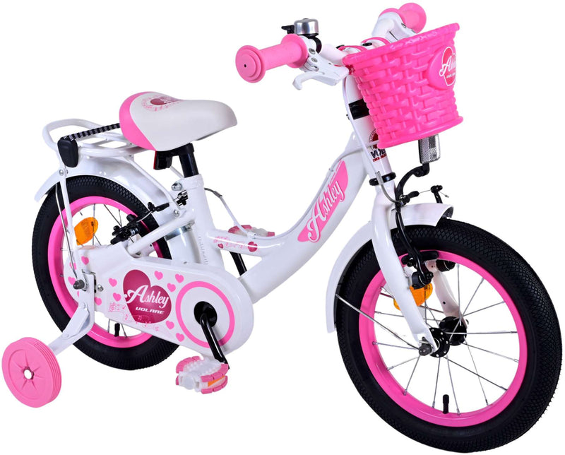 Load image into Gallery viewer, Volare Ashley Kinderfiets Meisjes 14 inch Wit Twee Handremmen
