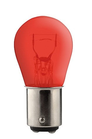 Lamp 12V-21 5W BAY15D rood p st