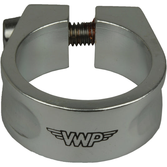 Vwp zadelpenklem 28,6mm inbusbout aluminium zilver
