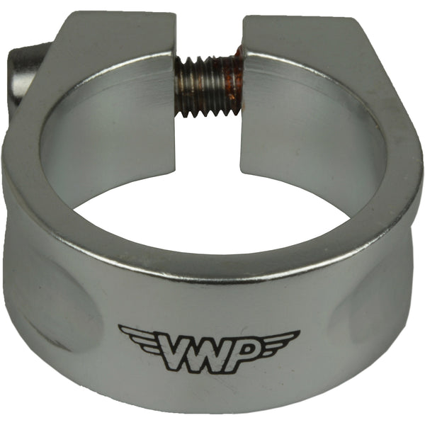 VWP zadelpenklem 28,6mm inbusbout aluminium zilver