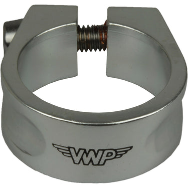 Vwp zadelpenklem 34,9mm inbusbout aluminium zilver