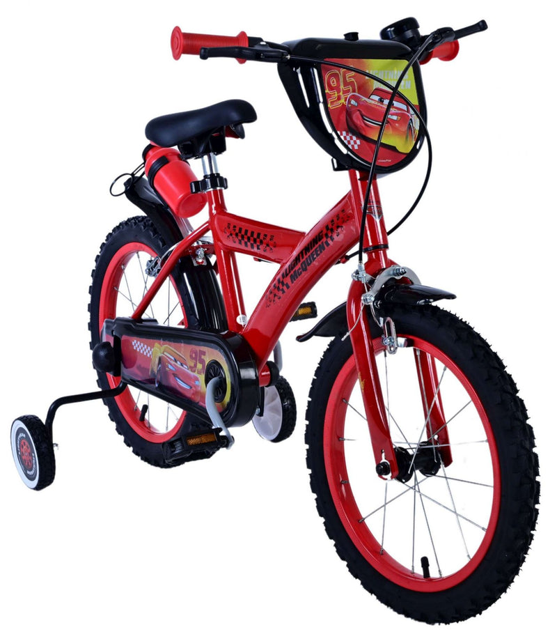 Load image into Gallery viewer, Disney Disney Kinderfiets Jongens 16 inch Rood Twee handremmen
