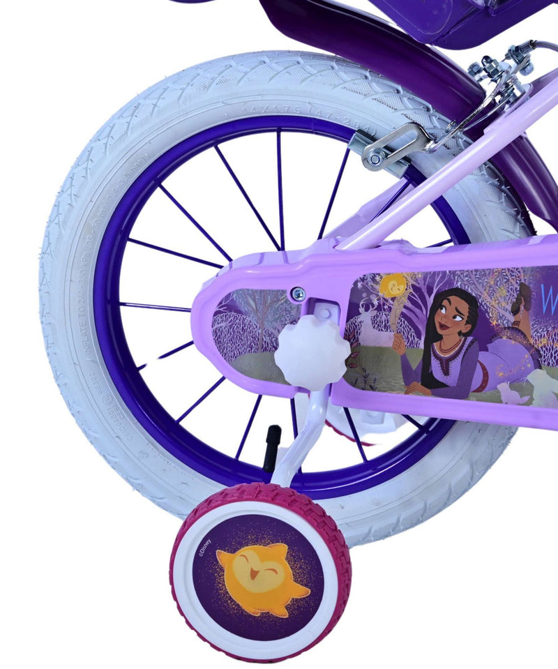 Load image into Gallery viewer, Wish Wish Wish Kinderfiets Meisjes 14 inch Paars Twee handremmen
